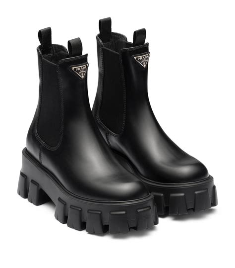 prada designer boots|Prada 55 leather ankle boots.